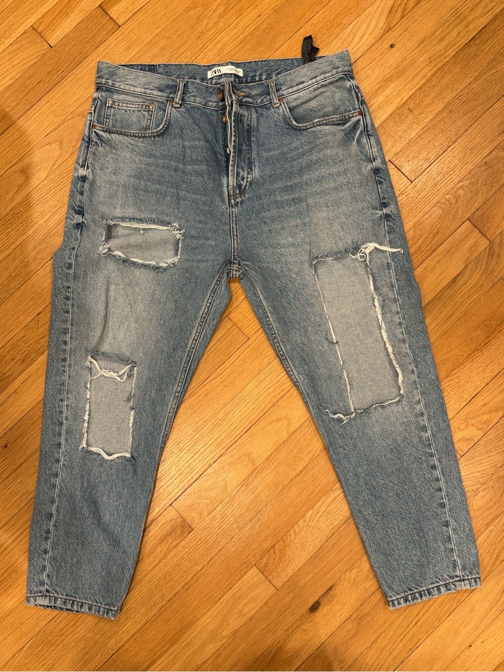 Men’s Zara Distressed Light Wash Jeans